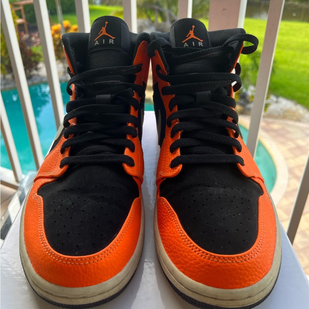 Neon orange Retro Air Jordan Retro size 10 no box must go